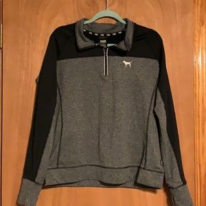 Victoria’s Secret PINK black/grey quarter zip up